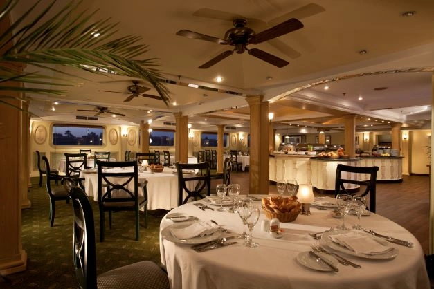 Restaurant aboard the Sonesta Moon Goddess Nile Cruise Ship Nile cruise